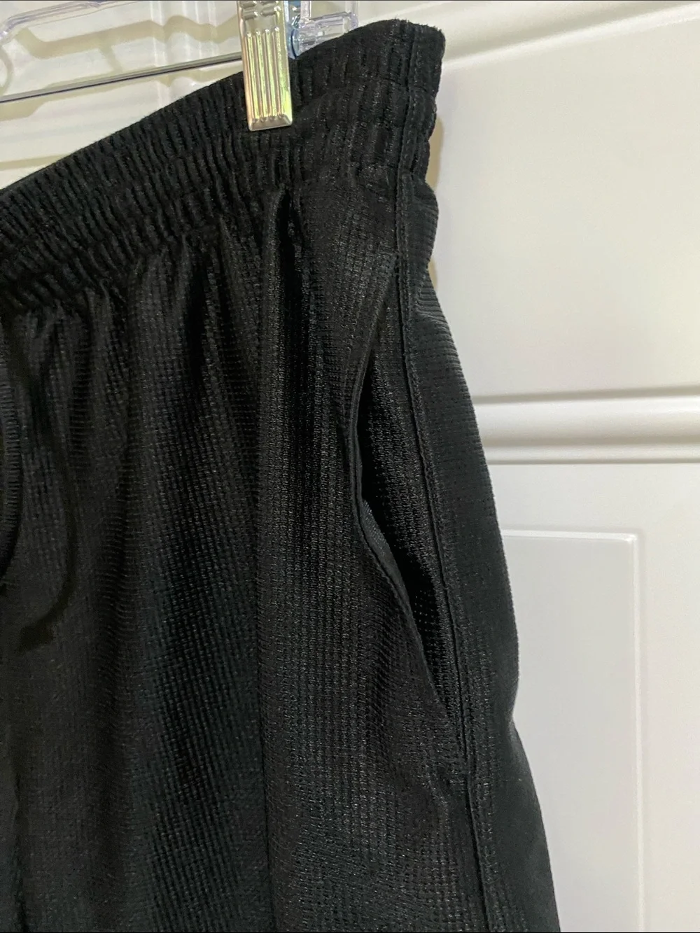 Nike Men’s Black Athletic Shorts with White Swoosh